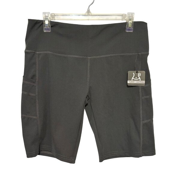 Starting Point Womens Tummy Control Performance Shorts XL Gray With Pockets - Picture 1 of 13